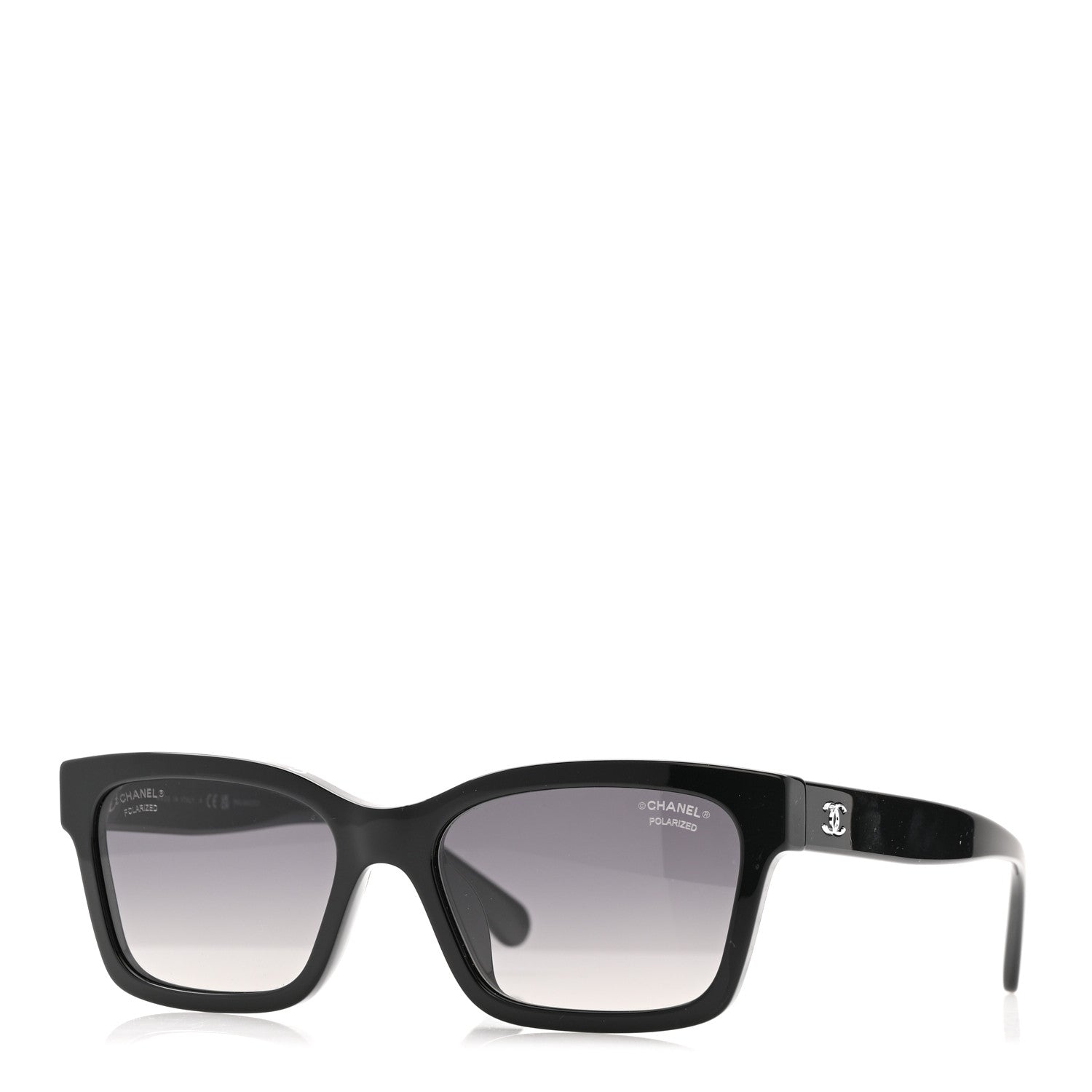 Acetate Polarized Square Sunglasses 5417-A Black