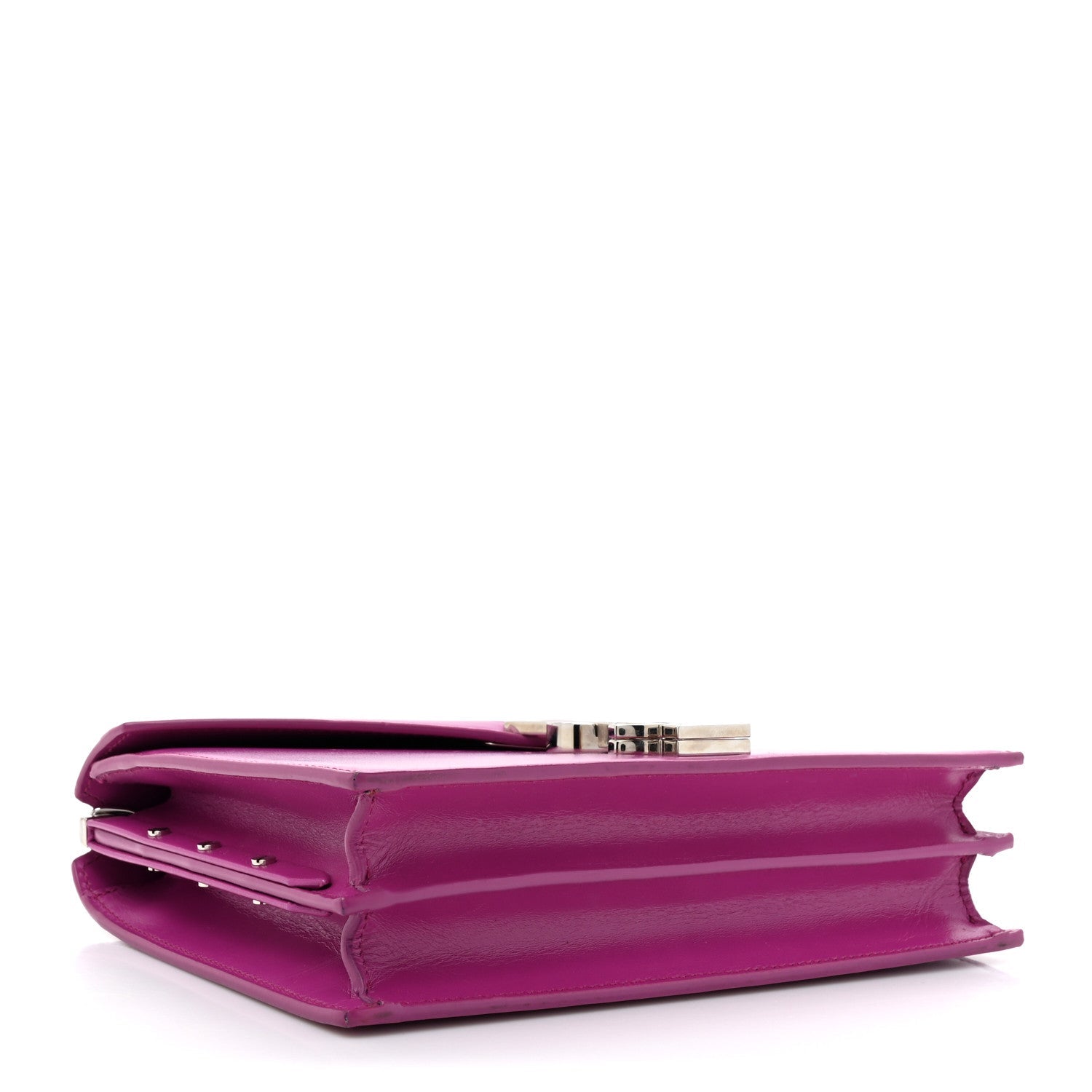 Smooth Calfskin Monogram Cassandra Clasp Bag Electric Fuchsia