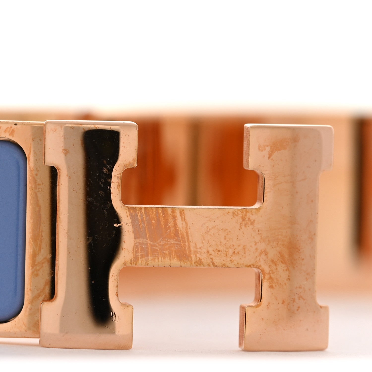 Enamel Wide Clic Clac H Bracelet GM Bleu Lavande Bleu Lupin