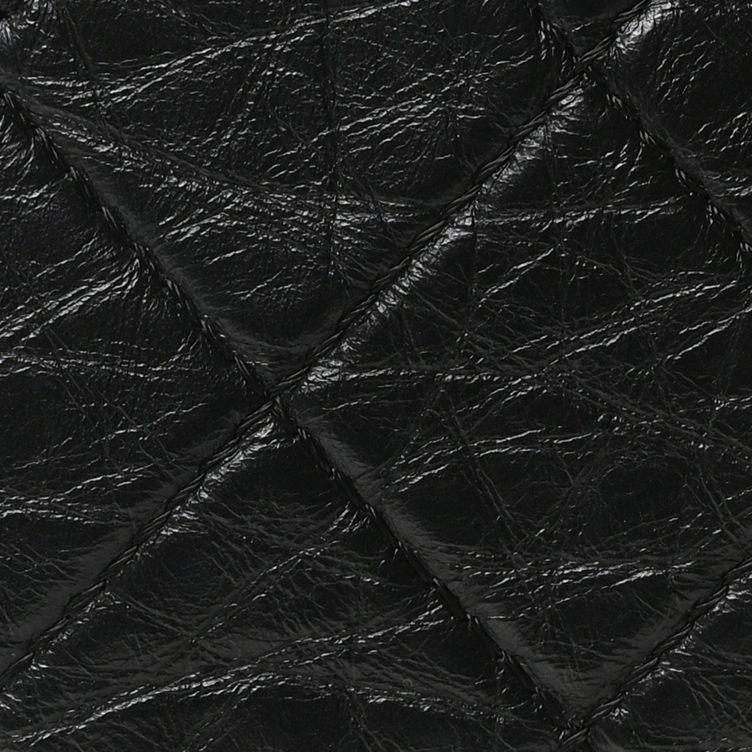 Aged Calfskin Quilted Gabrielle Backpack Black