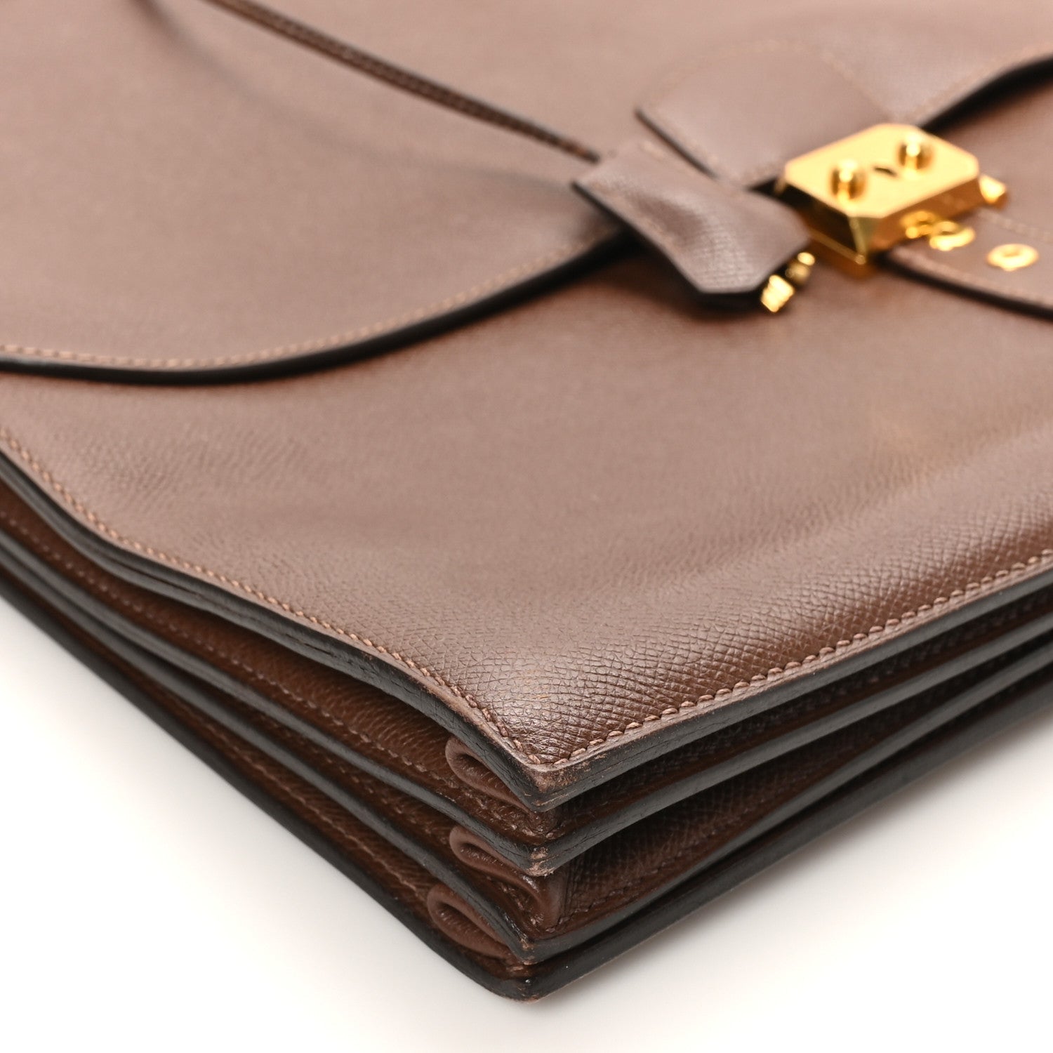Courchevel Sac A Depeches 41 Briefcase Noisette