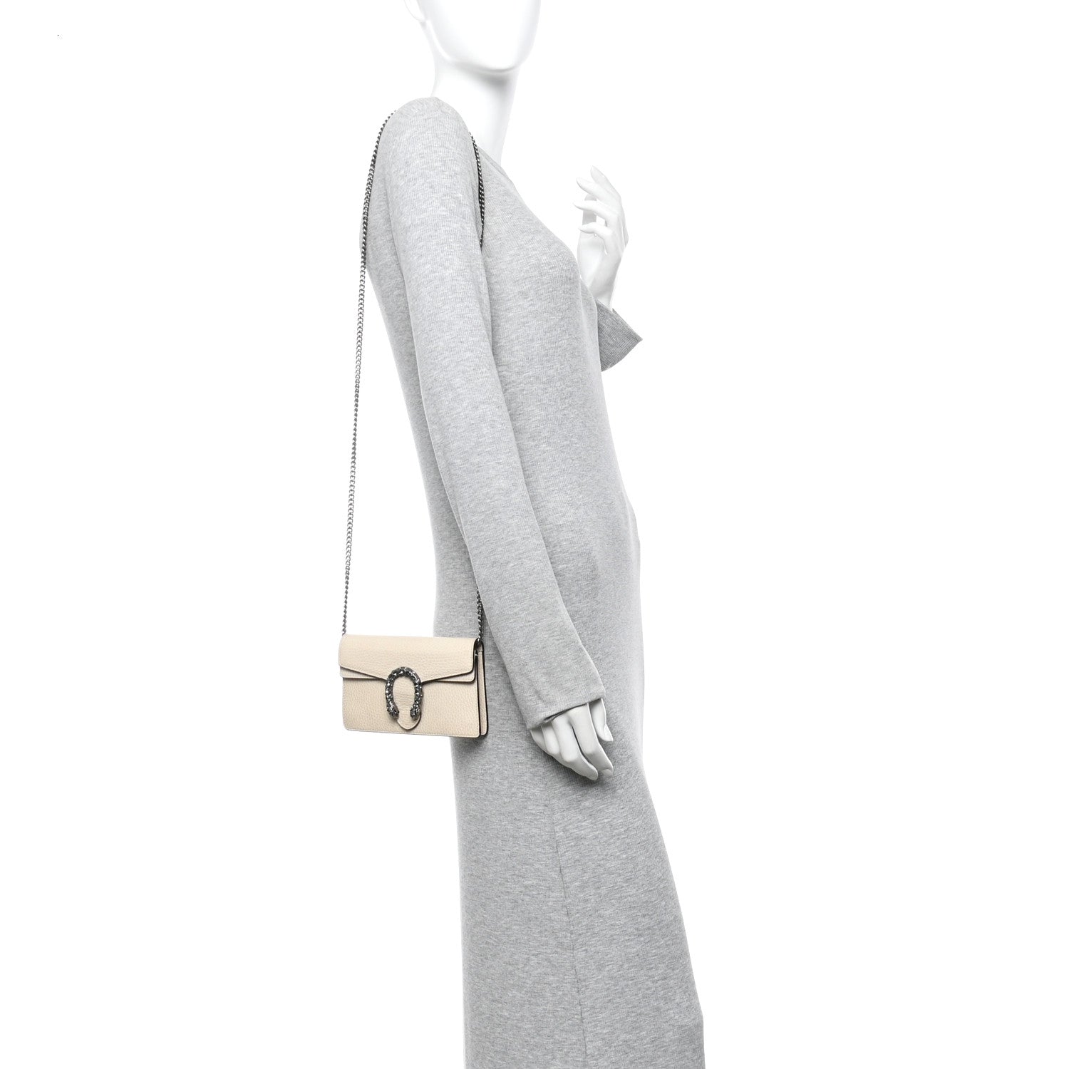 Dollar Calfskin Crystal Super Mini Dionysus Shoulder Bag Mystic White Black Diamond