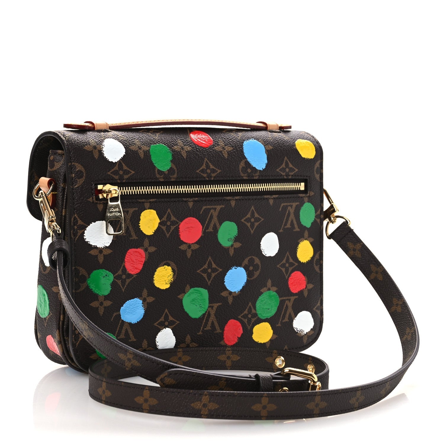 LV x YK Monogram Painted Dots Pochette Métis