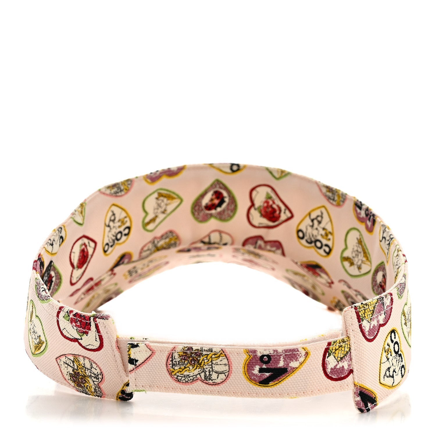 Cotton Canvas Valentine Visor Light Pink Multicolor
