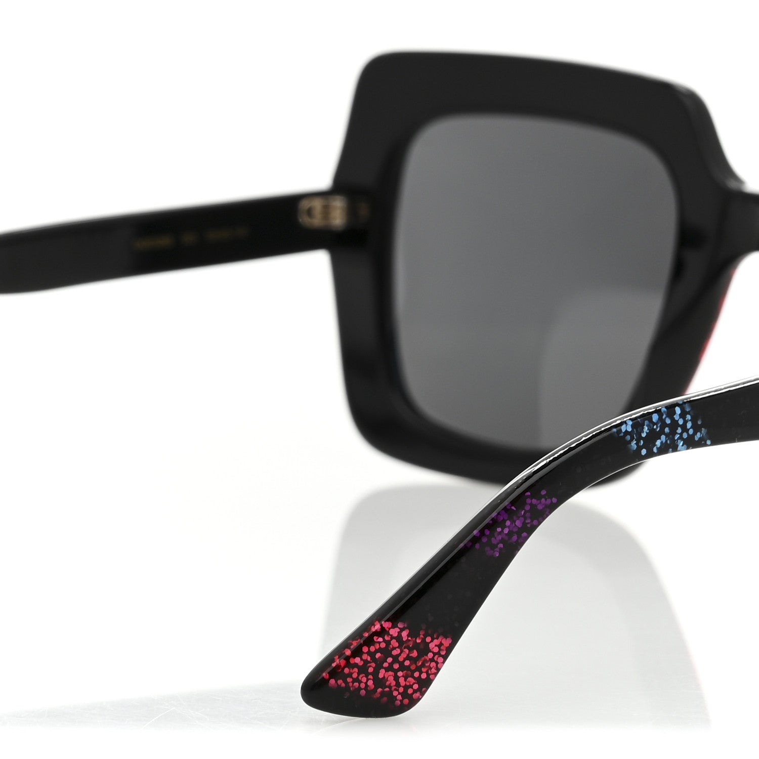 Acetate Oversize Stripe Sunglasses GG0328S Black Multi