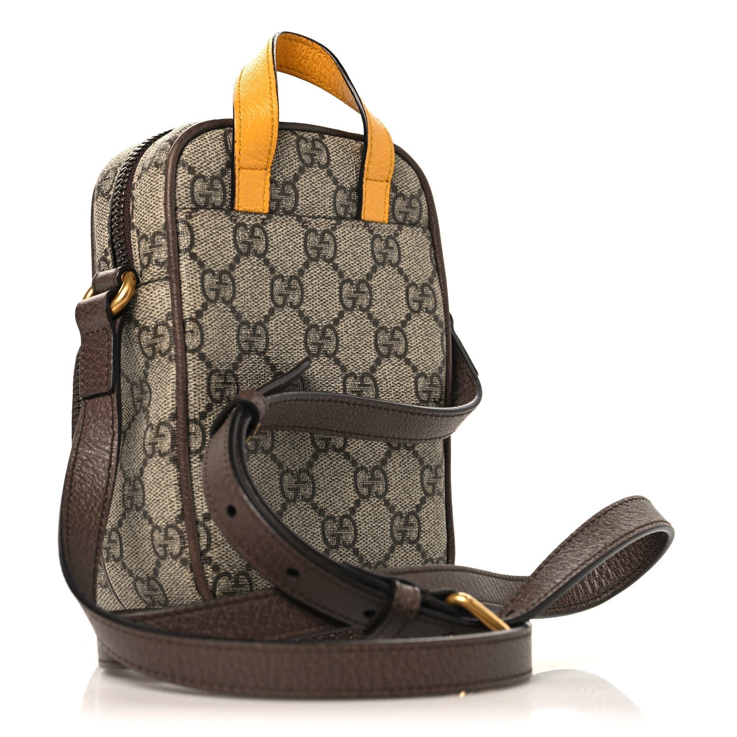 GG Supreme Monogram Mini Neo Vintage Double Zip Messenger Bag Beige New Acero Crop