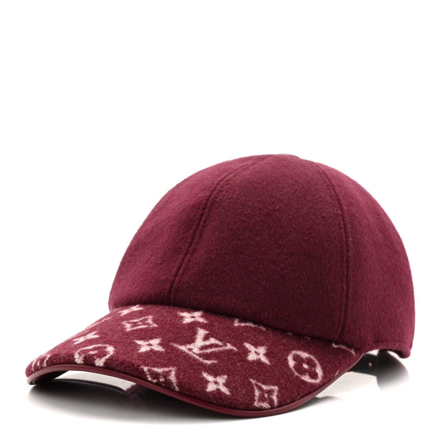 Wool Silk Monogram Endless Cap L Bordeaux