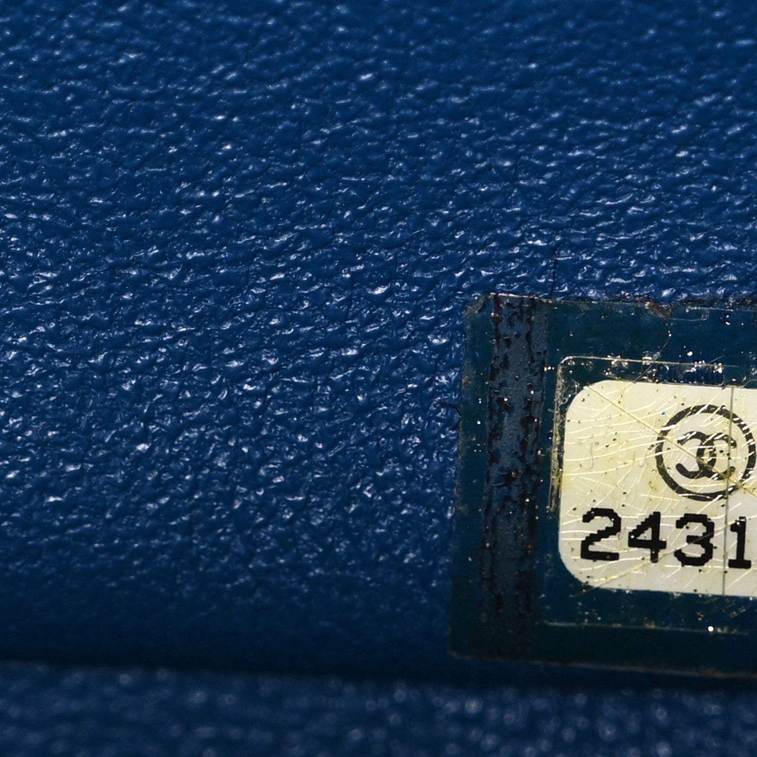 Lambskin Reverse Chevron Quilted Mini Round Top Handle Flap Blue