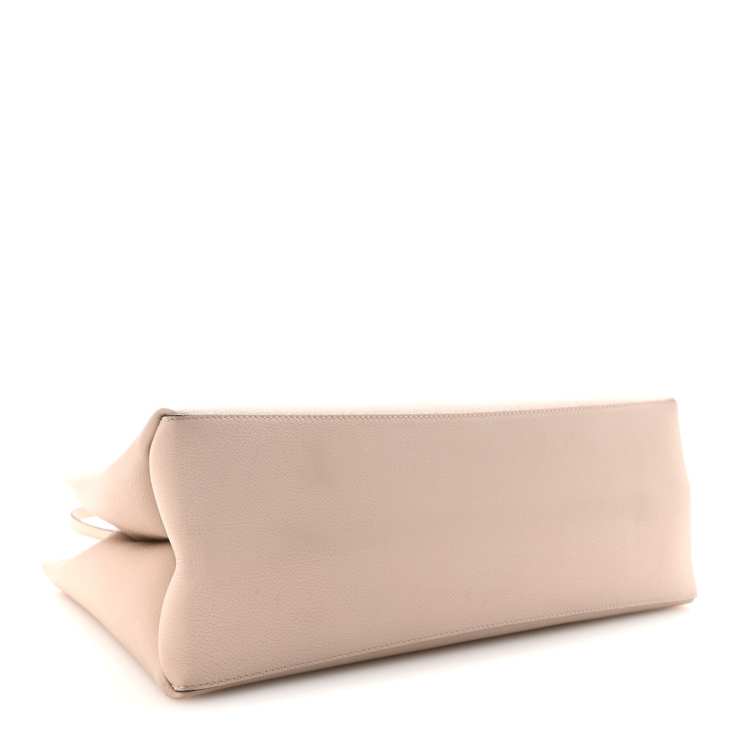 Grained Calfskin Lockme Shopper Greige