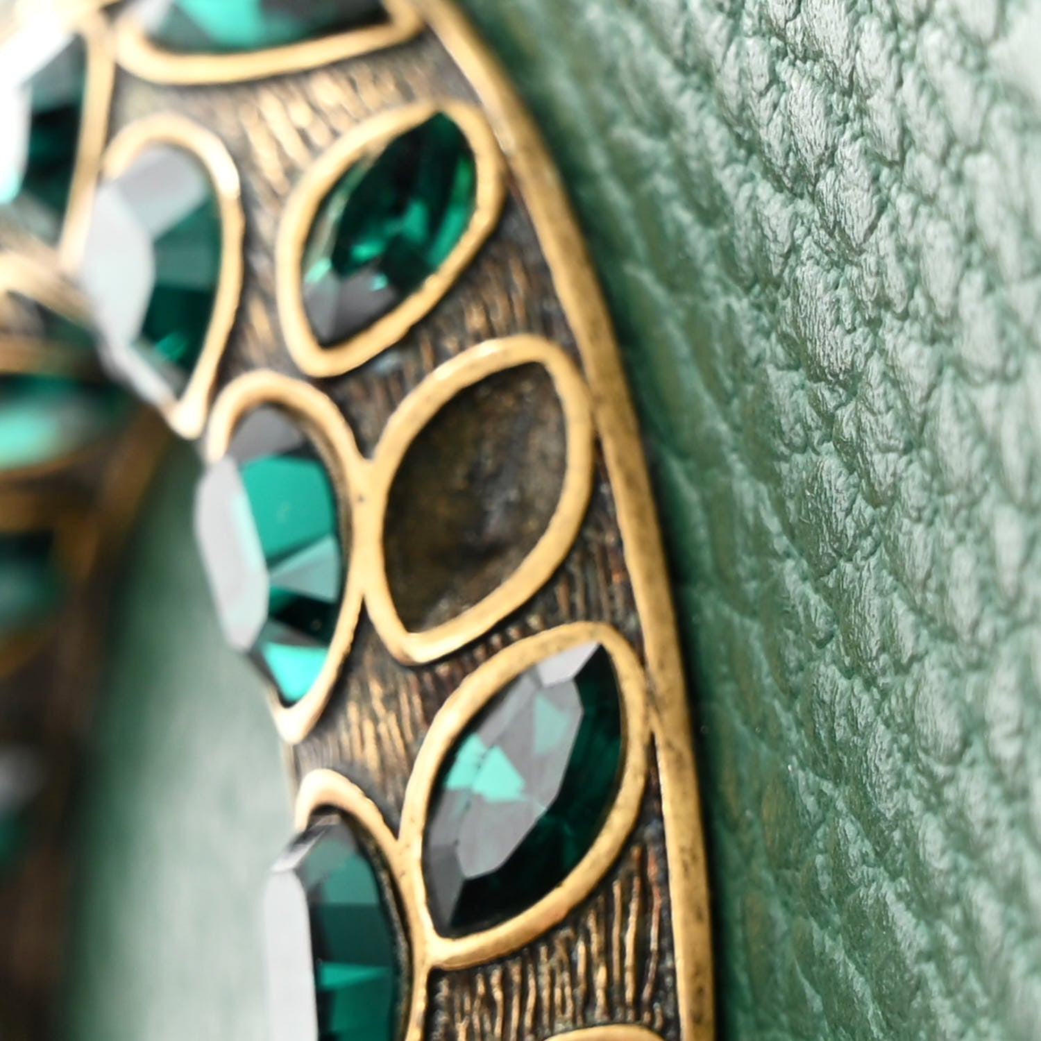 Pebbled Calfskin Small Dionysus Shoulder Bag Emerald