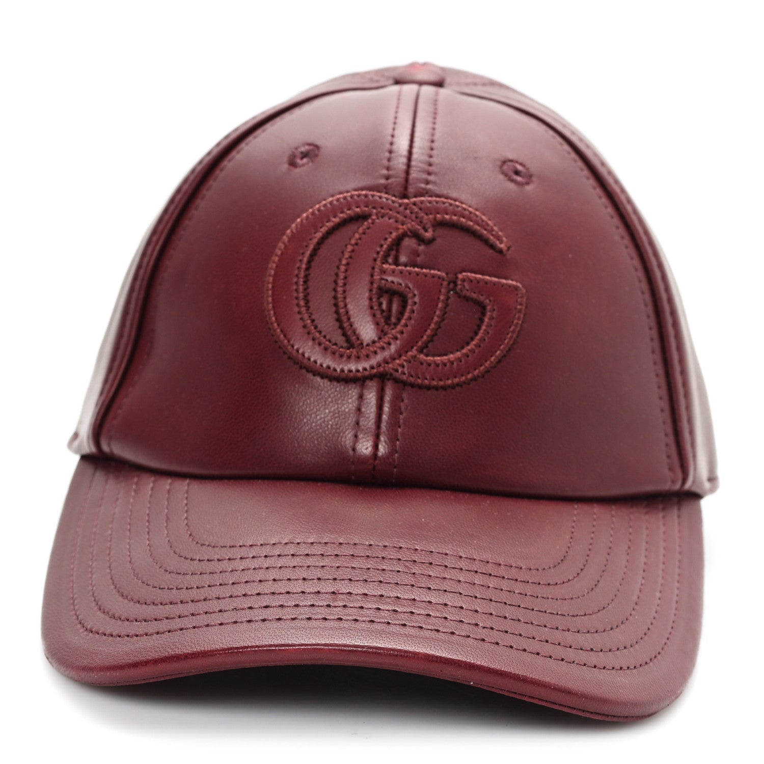 Nappa GG Baseball Hat M Burgundy