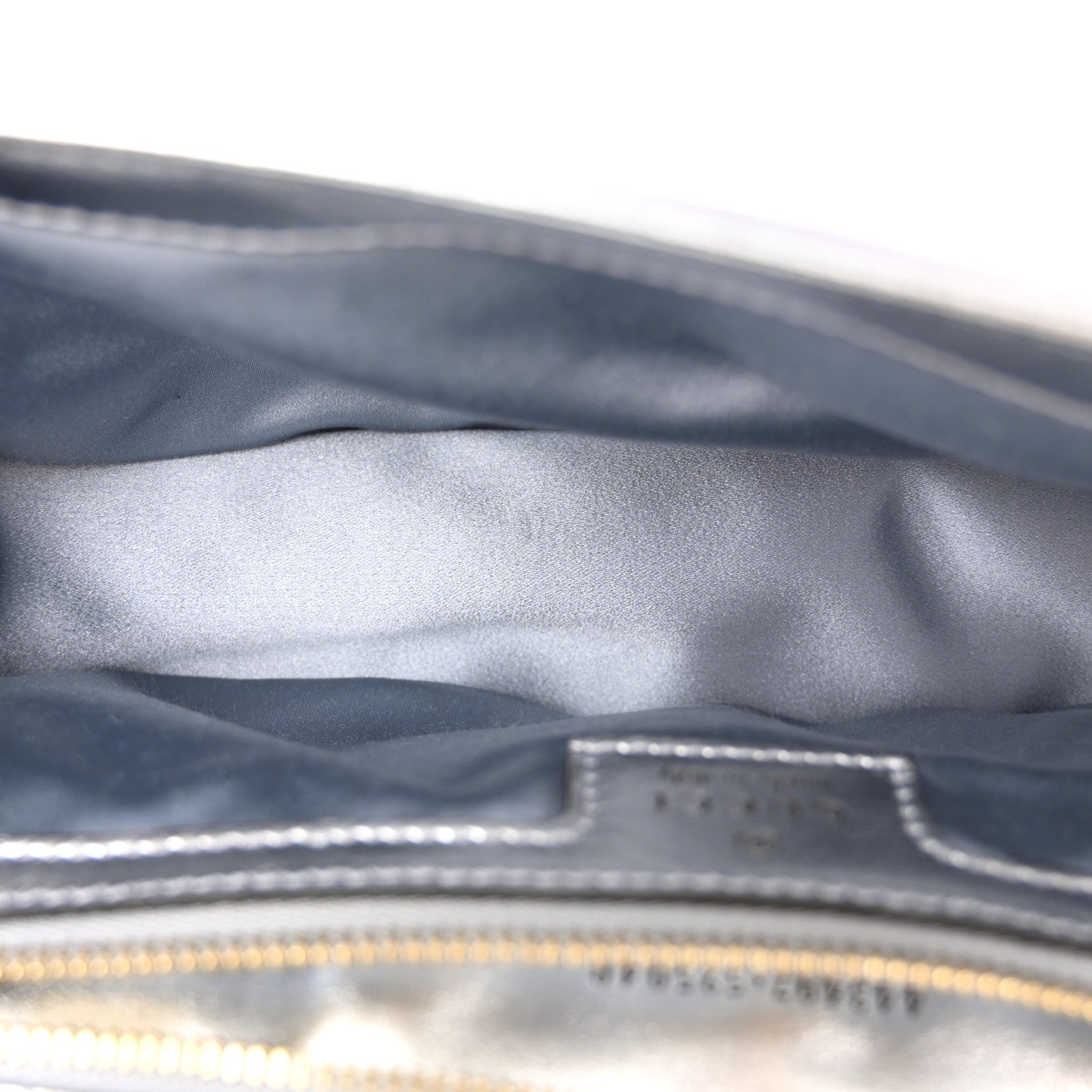 Iridescent Nappa Chevron Matelasse Small GG Marmont Shoulder Bag Snow Light Blue
