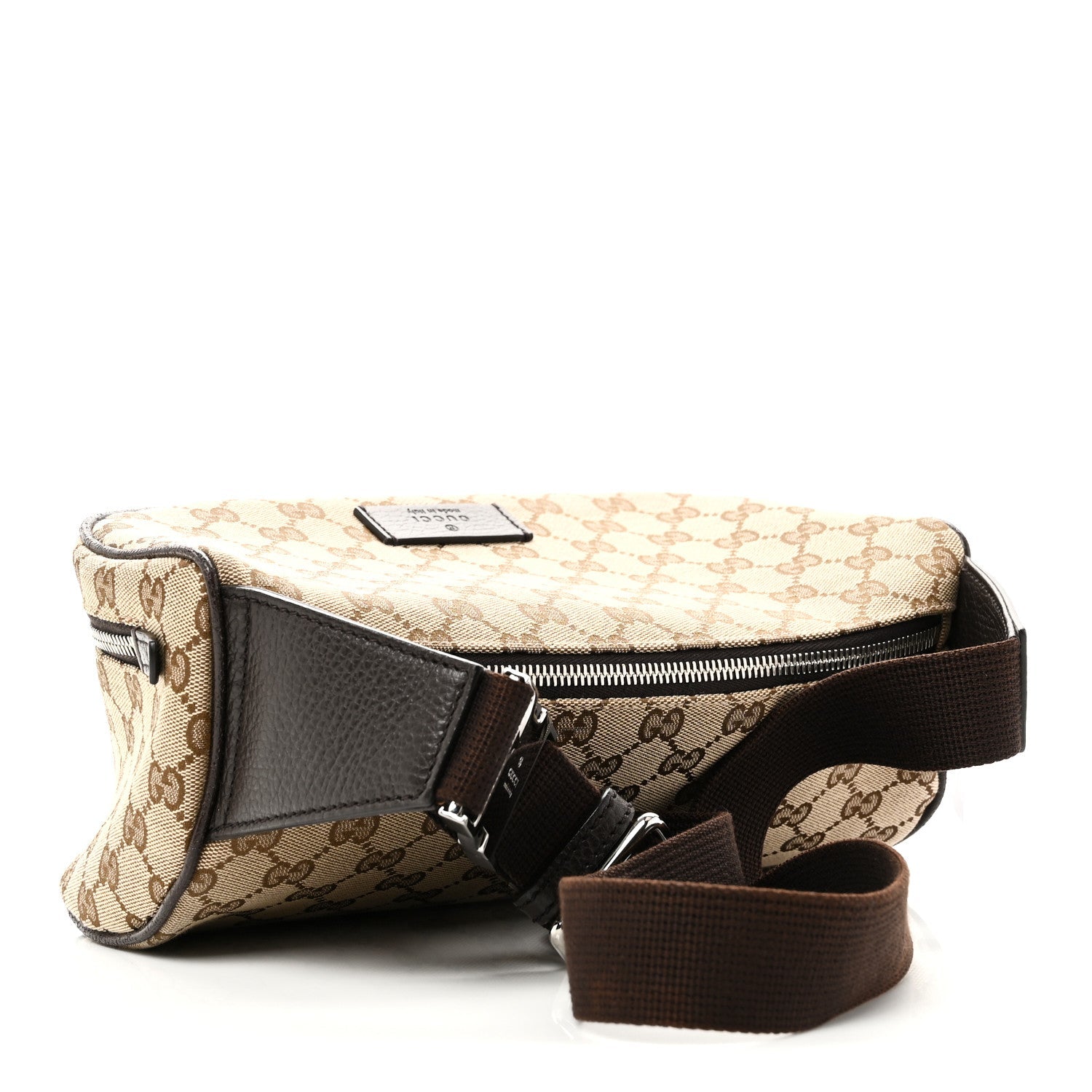 Monogram Dollar Calfskin Waist Pouch Beige Ebony Testa di Moro Marrone Scuro