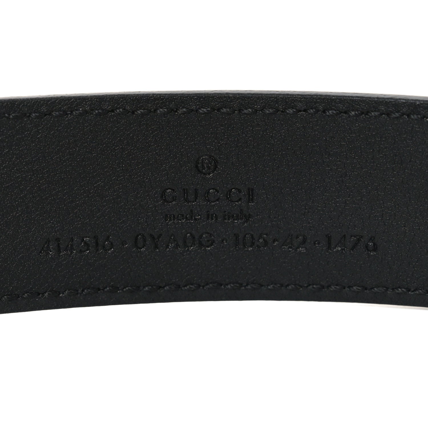 Plutone Calfskin Double G 30mm Belt 105 42 Black