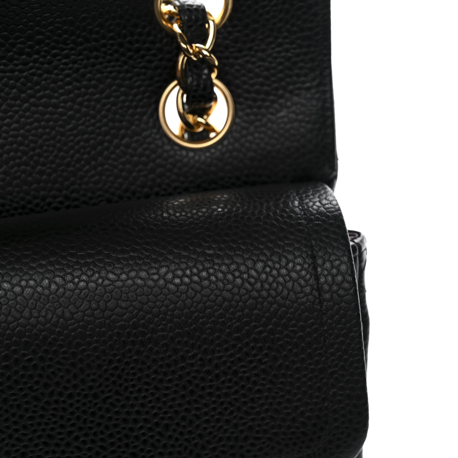 Caviar Quilted Small Double Flap Black