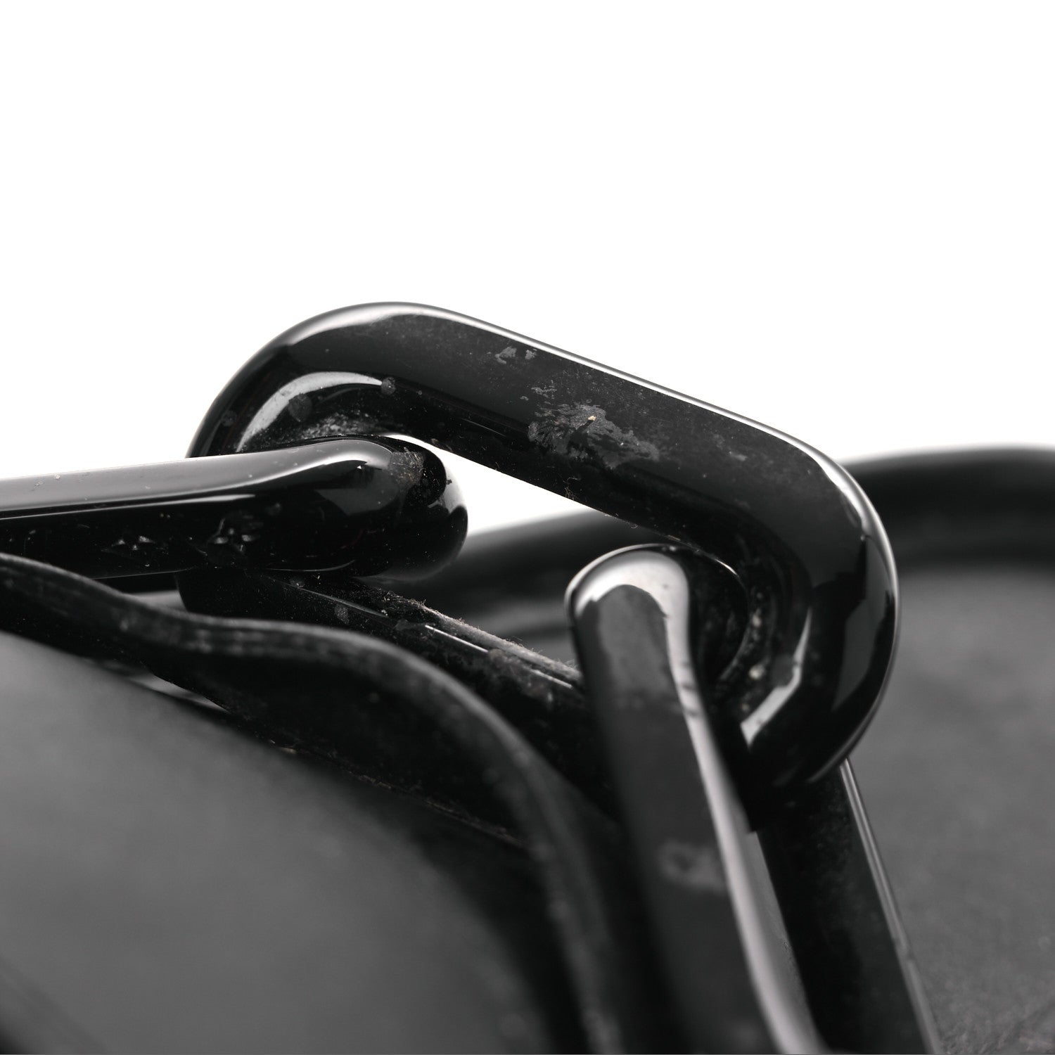 Calfskin Oversized Chain Academy Loafers 39 Black