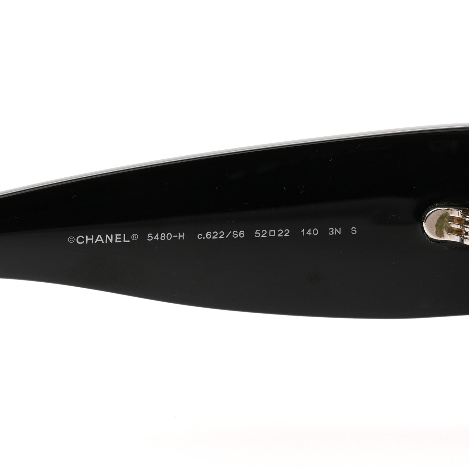 Acetate Pearl Rectangle Sunglasses 5480-H Black