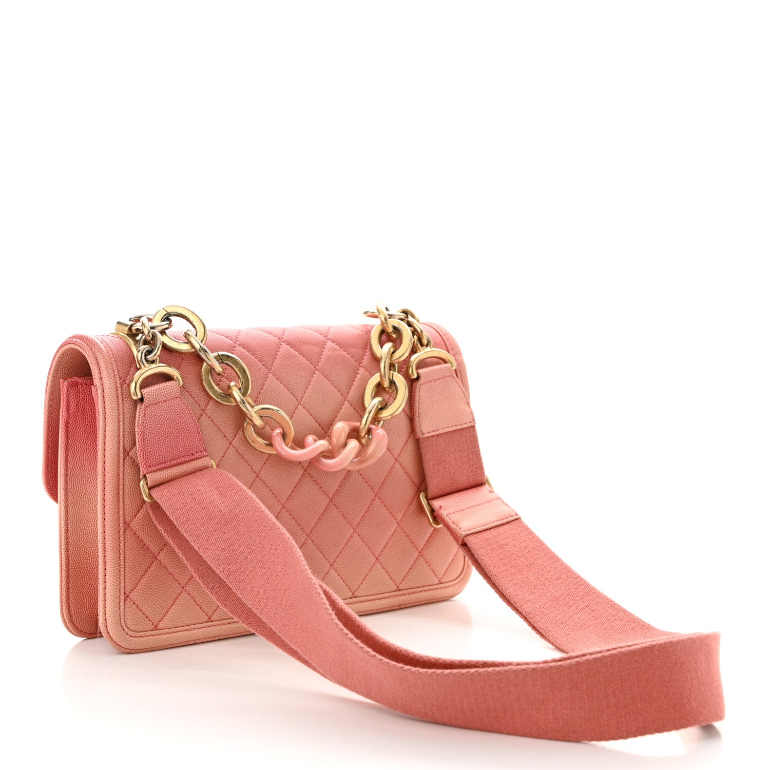 Caviar Quilted Medium Sunset On The Sea Flap Coral