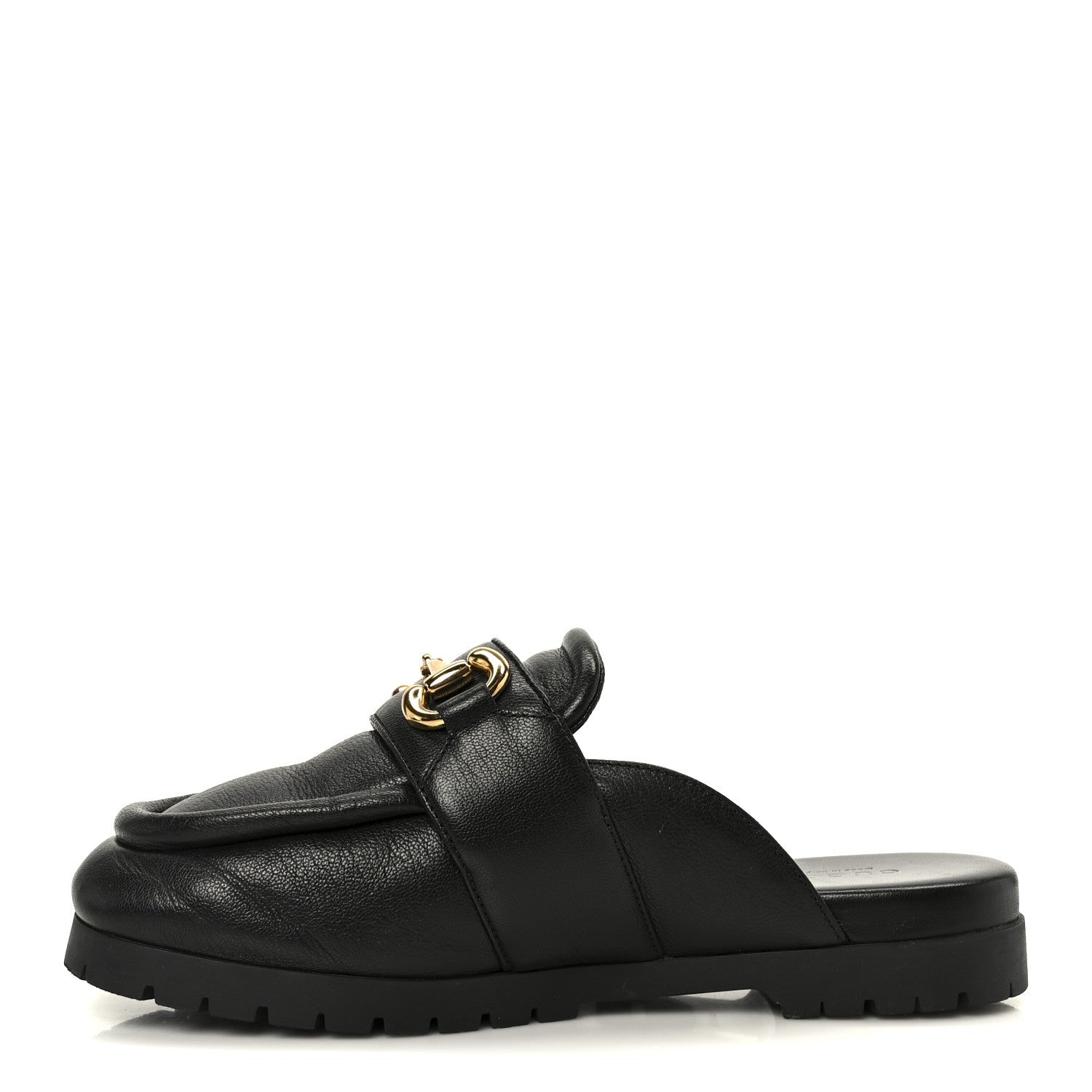 Goatskin Auroville Horsebit Mules 37.5 Black