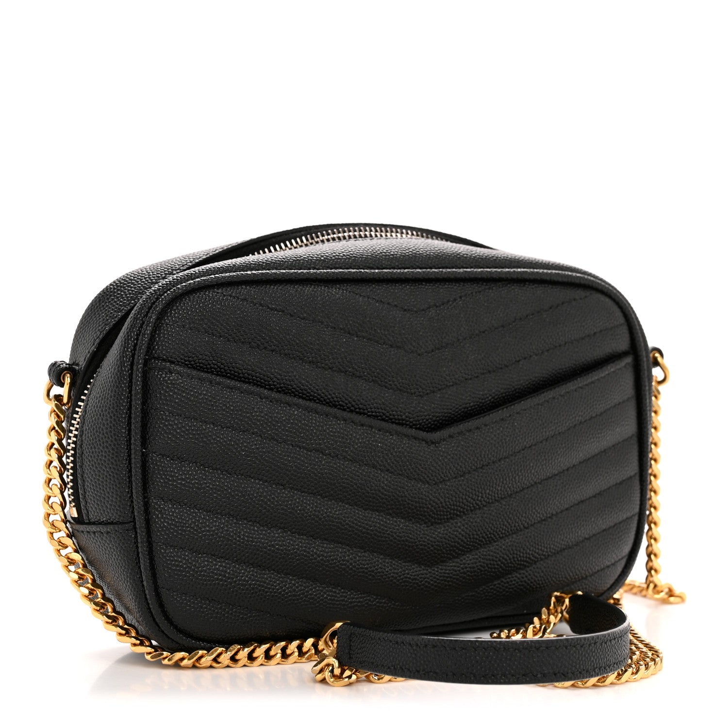 Grain De Poudre Matelasse Monogram Mini Lou Camera Bag Black