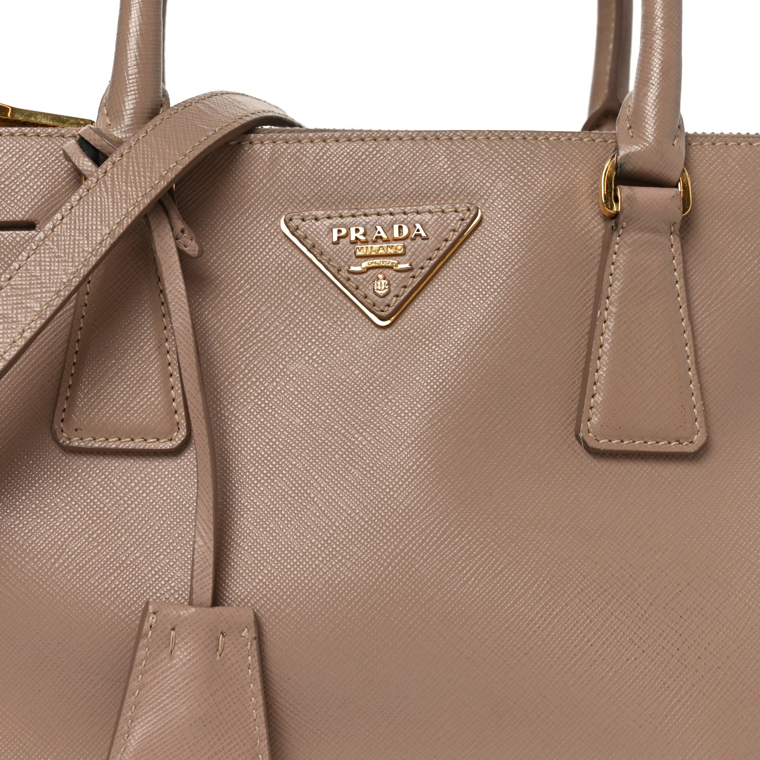 Saffiano Lux Small Galleria Double Zip Tote Cammeo
