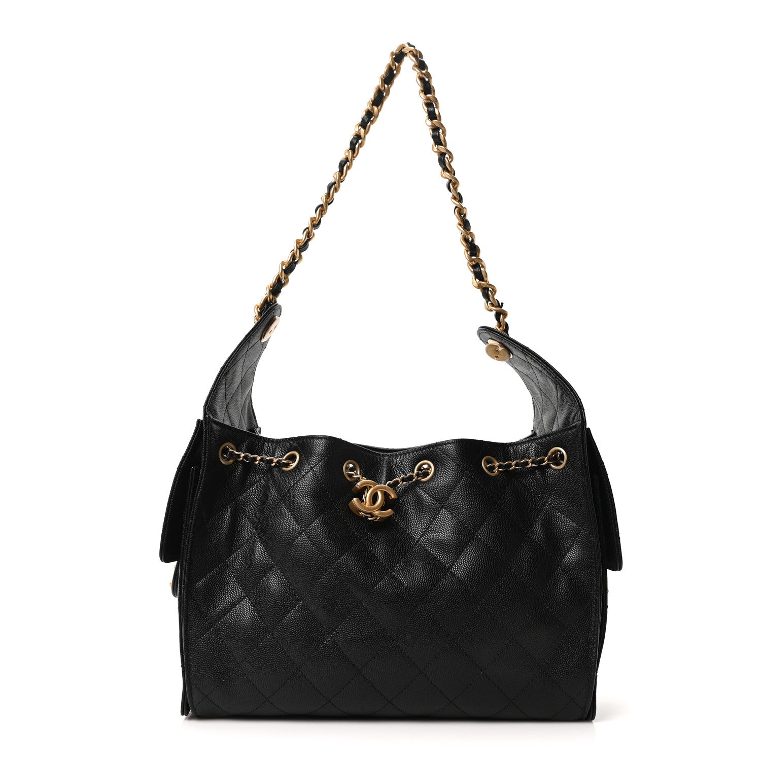 Caviar Quilted Small Chanel 25 Handbag Black
