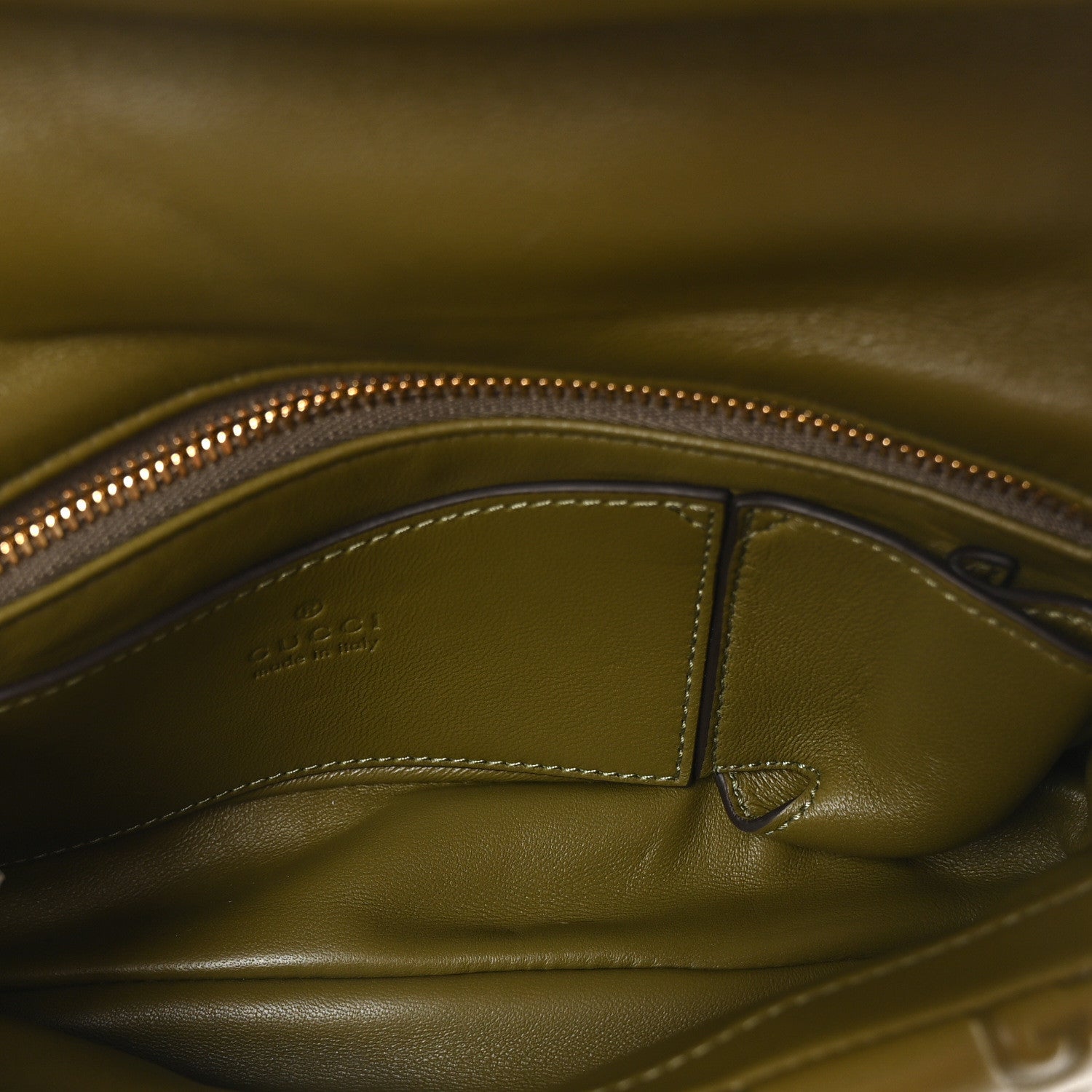 Lambskin Embossed Mini GG Milano Top Handle Shoulder Bag Green