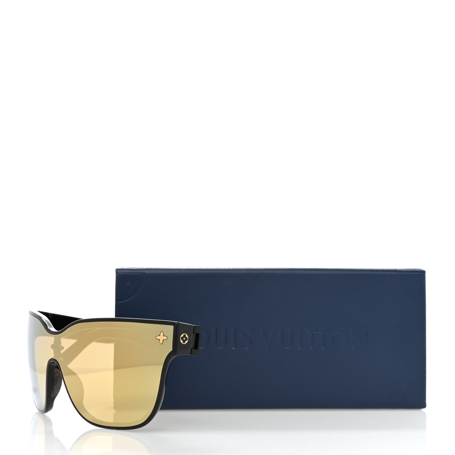 Nylon LV Shadow Square Sunglasses Z1843U Black