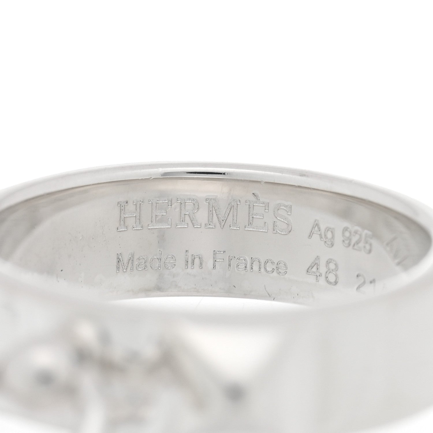 Sterling Silver PM Collier De Chien Ring 48 4.5