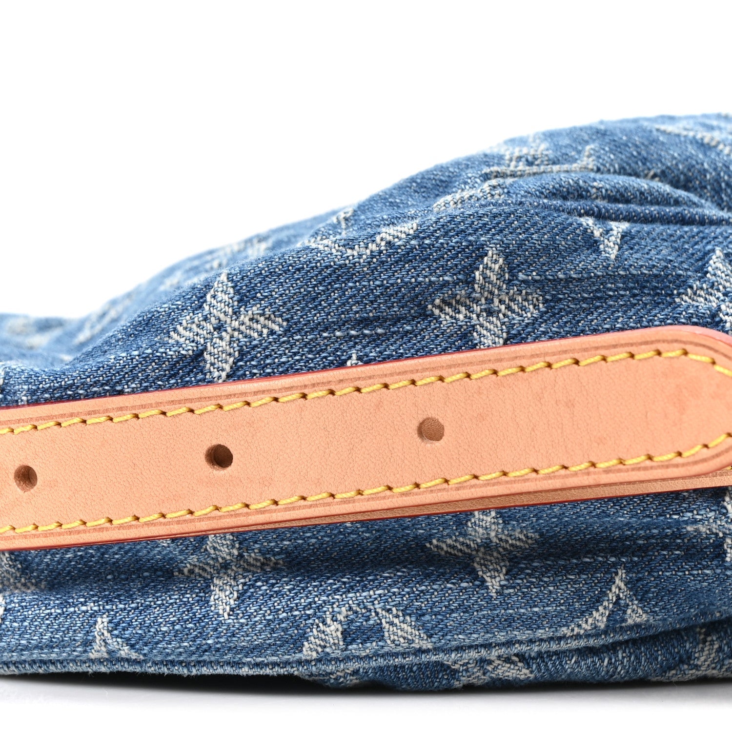 Monogram Denim Croissant MM Blue