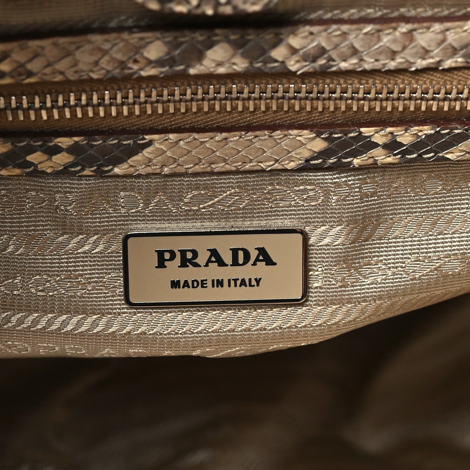Snakeskin Logo Sacca Hobo Roccia