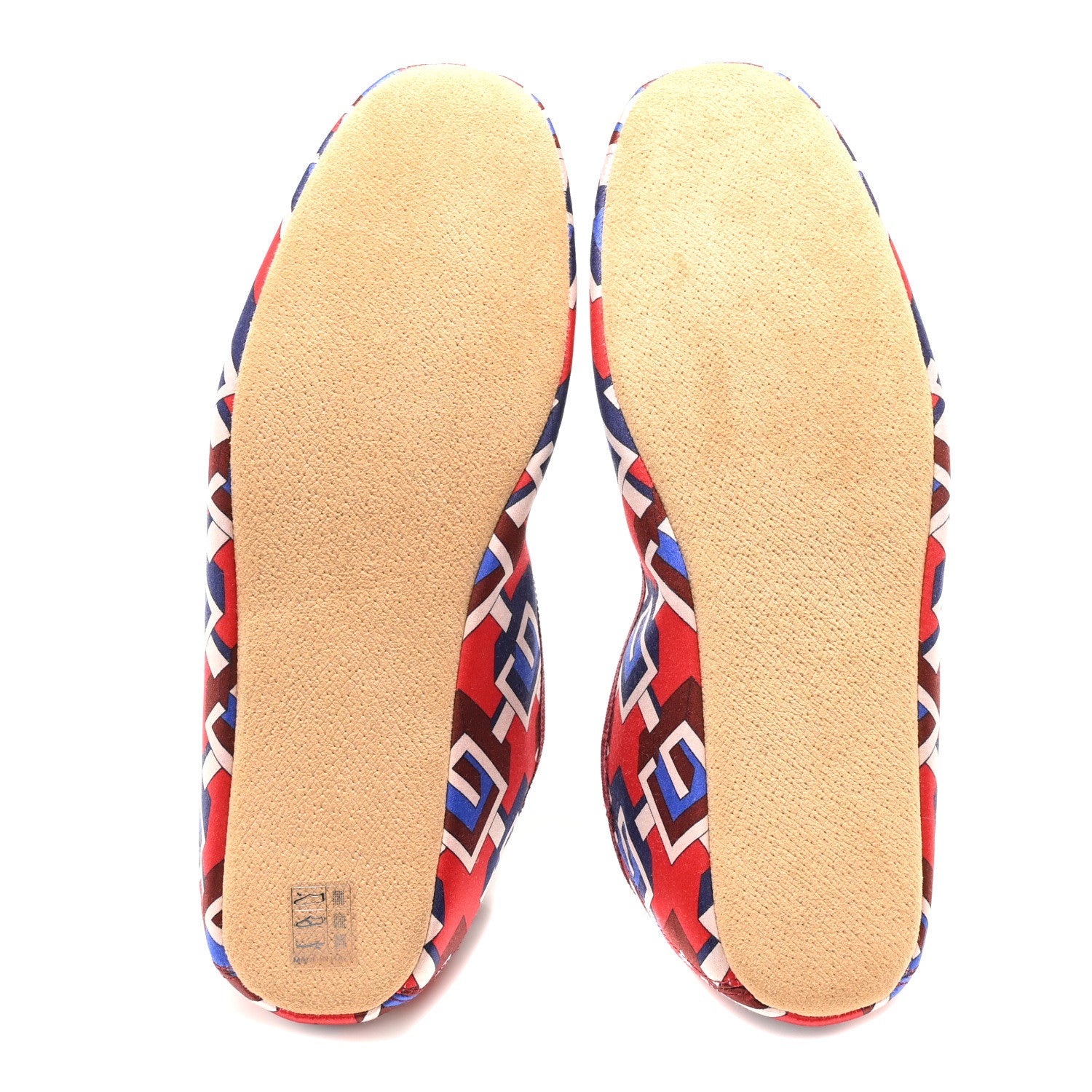 Silk Geometric G Mens Slippers 9 Red Blue