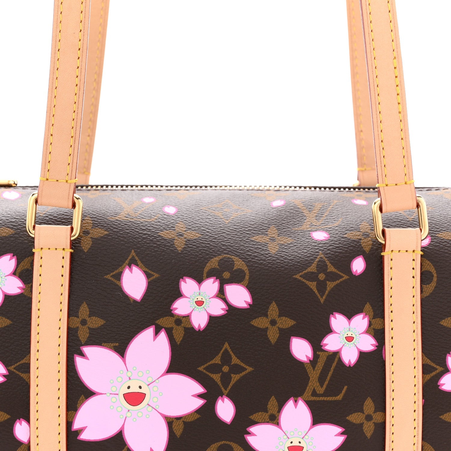 LV X TM Monogram Cherry Blossom Papillon Sakura Brown