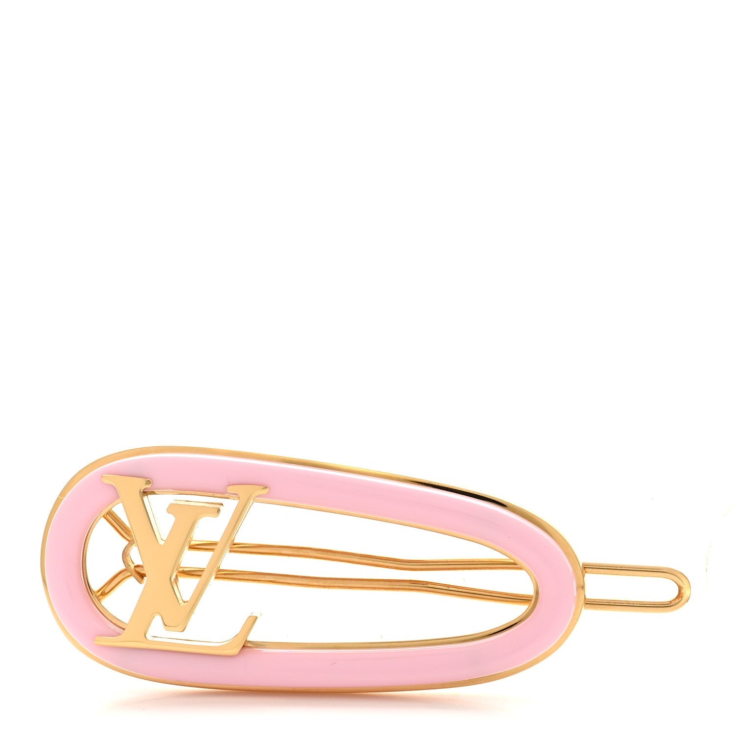 Monogram Metal Resin My LV Chain Hair Clip Pink