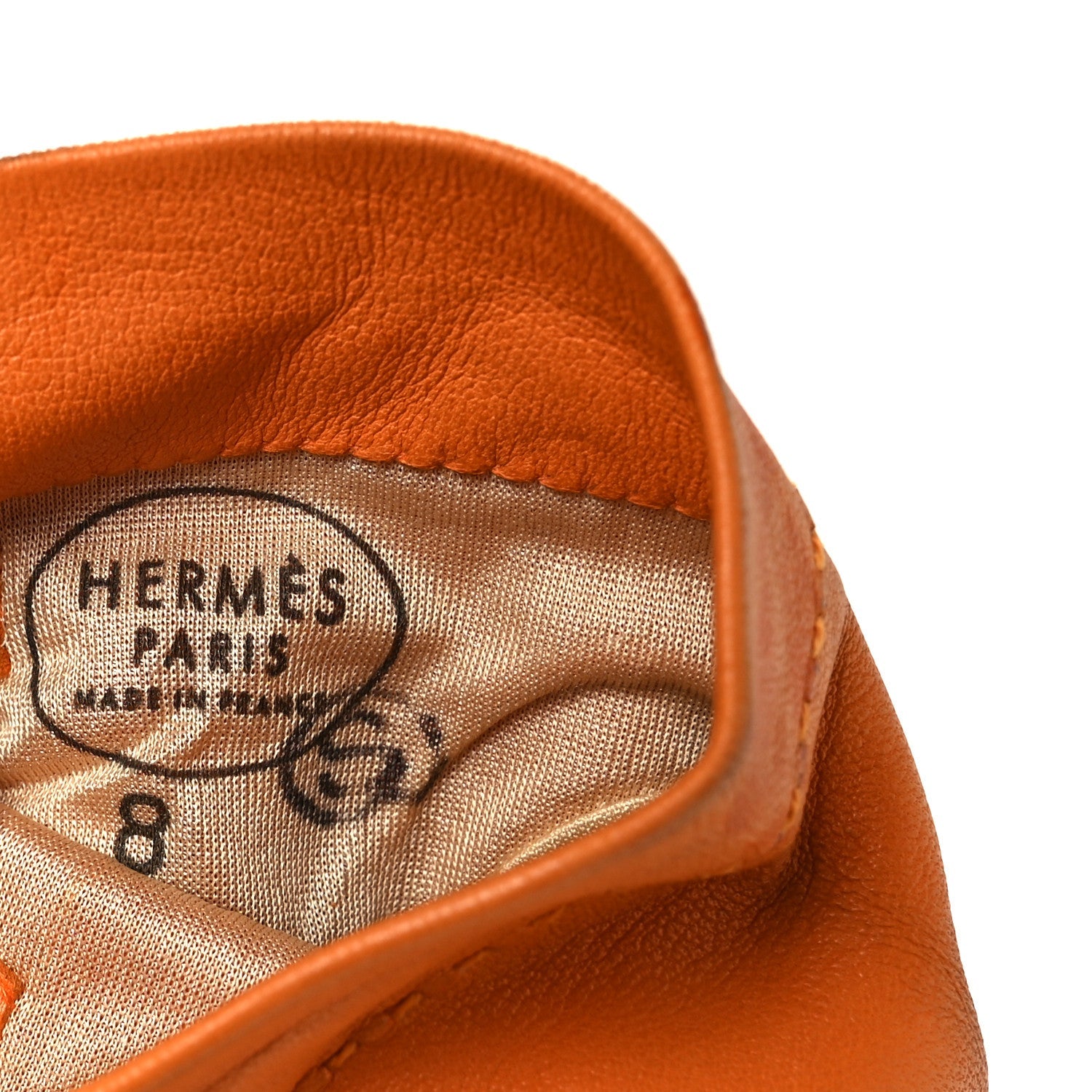Lambskin Gloves 8 Orange