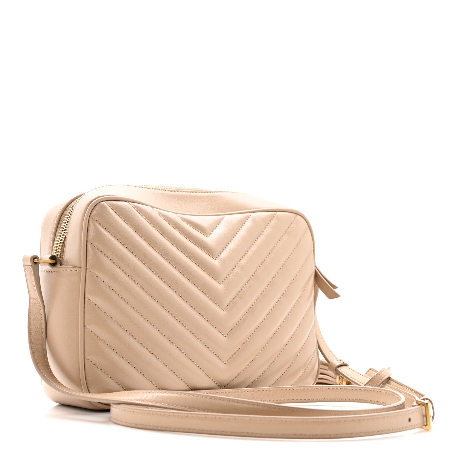 Calfskin Matelasse Monogram Lou Camera Bag Nude Powder