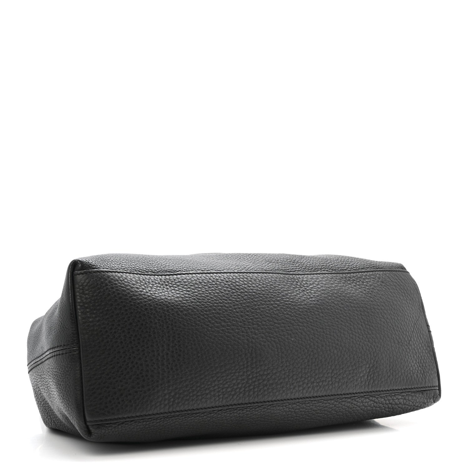 Pebbled Calfskin Medium Soho Chain Shoulder Bag Black