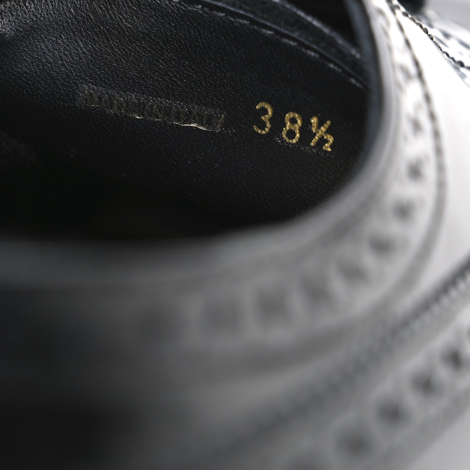 Spazzolato Lace Up Loafers 38.5 Black