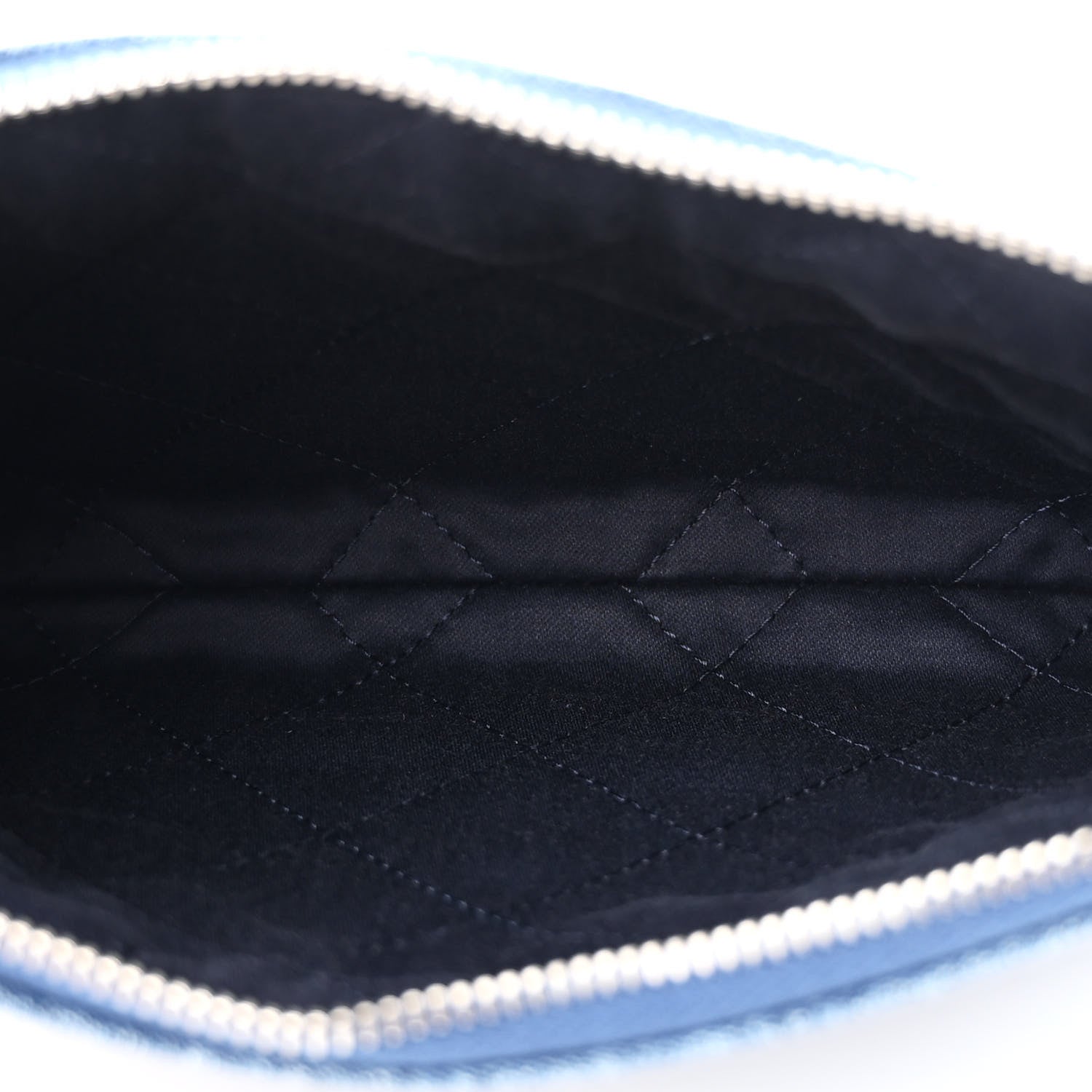 Denim Quilted Stitched Small Chanel 22 Blue