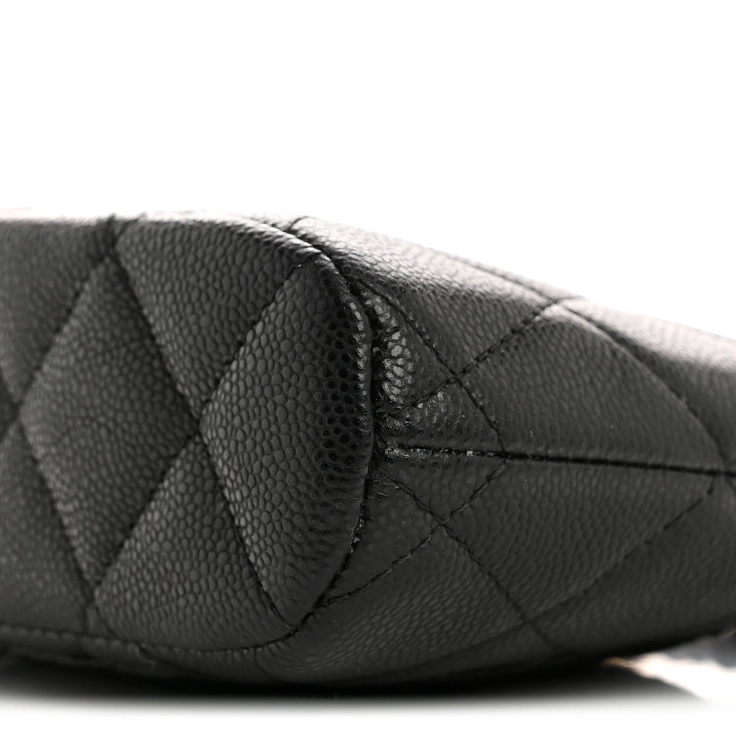 Caviar Quilted Classic Clutch With Chain Black