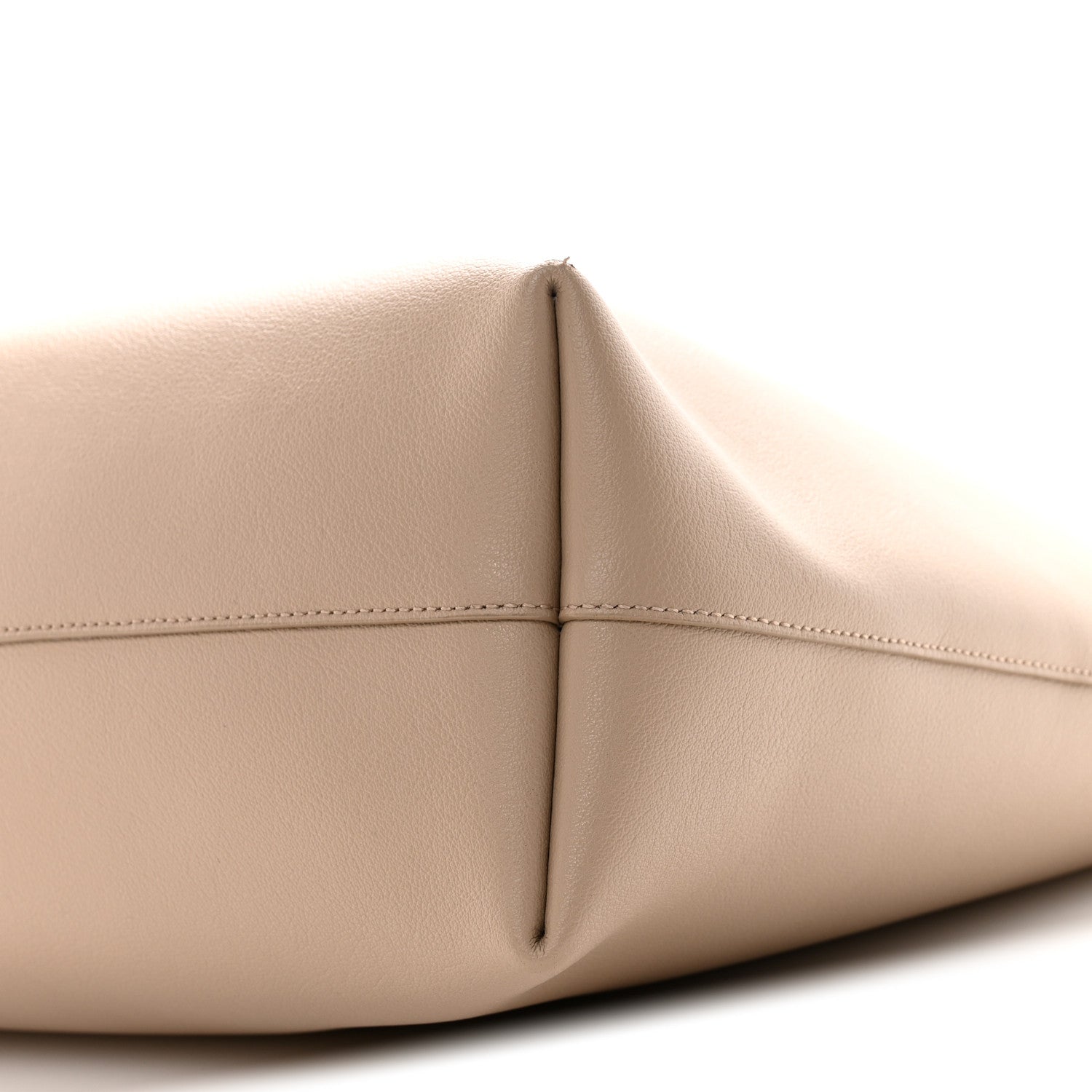 Calfskin Large Shopping Tote Dark Beige