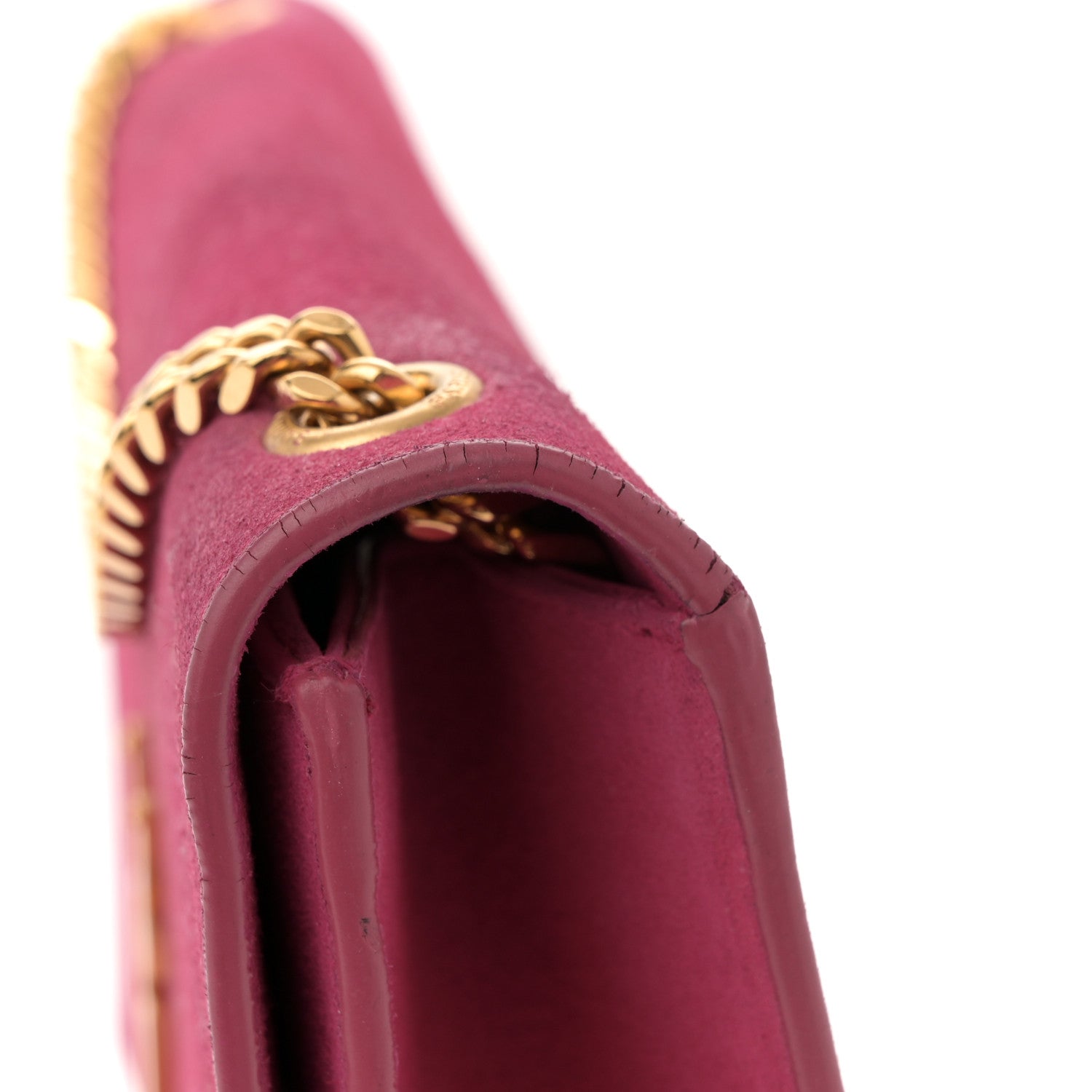 Suede Medium Monogram Kate Tassel Shoulder Bag Lipstick Fuchsia