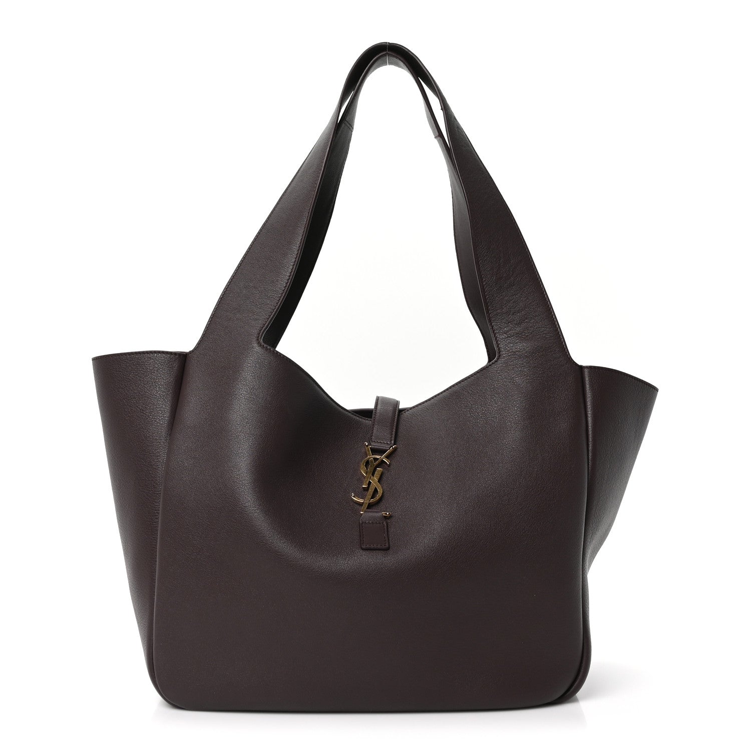 Grained Deerskin Bea Tote Dark Currant