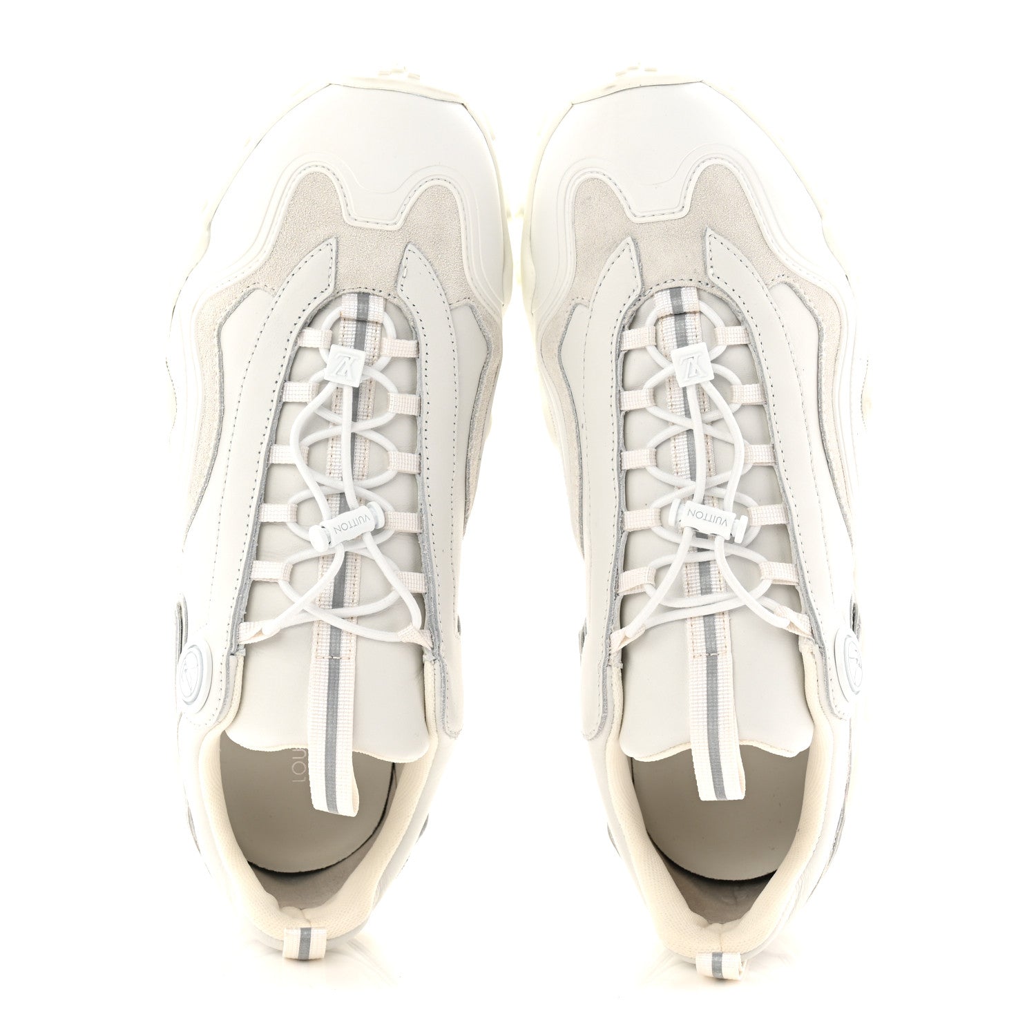 Suede Calfskin LV Rush Sneakers 37.5 White