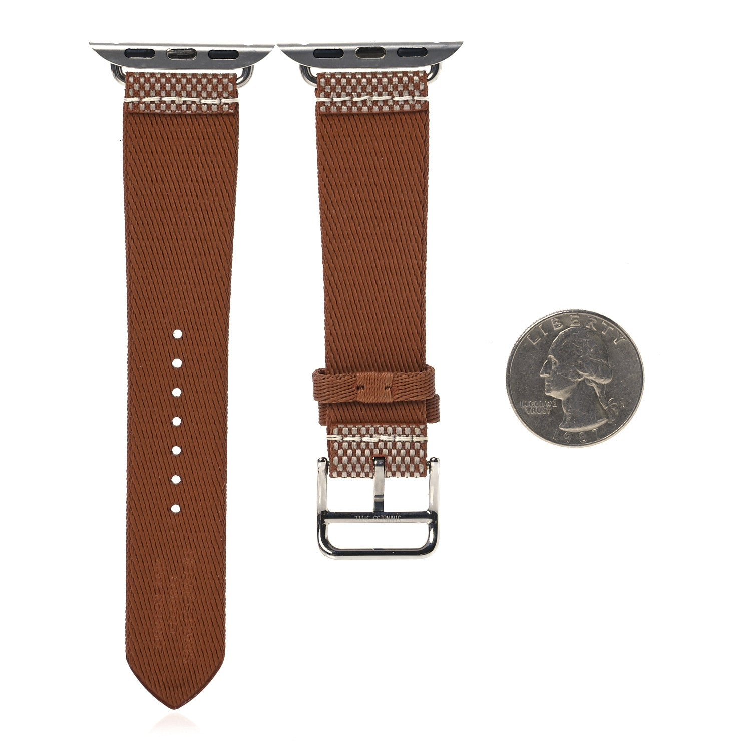 Toile H Apple Watch Single Tour Band 42mm Gold Ecru