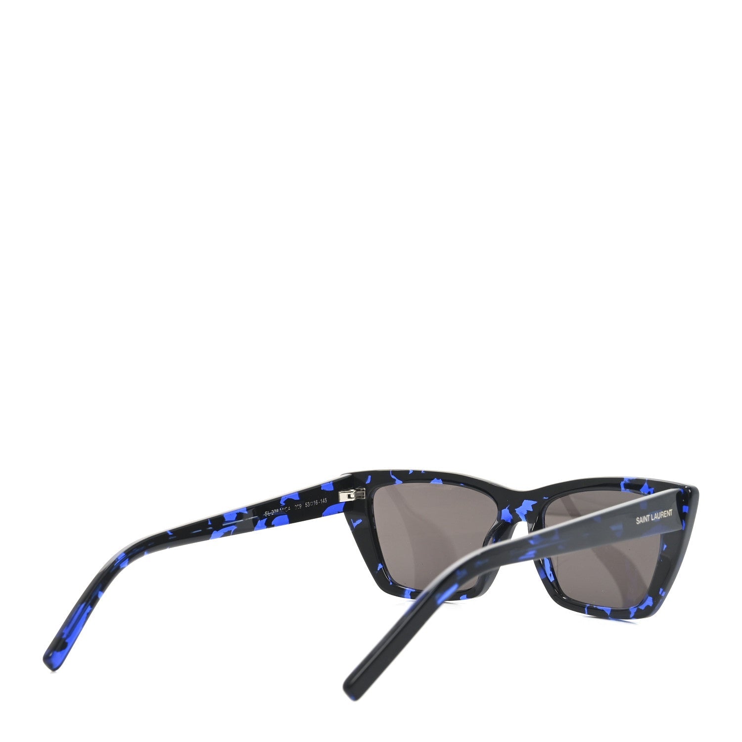 Acetate Mica Cat Eye Sunglasses SL 276 Black Blue