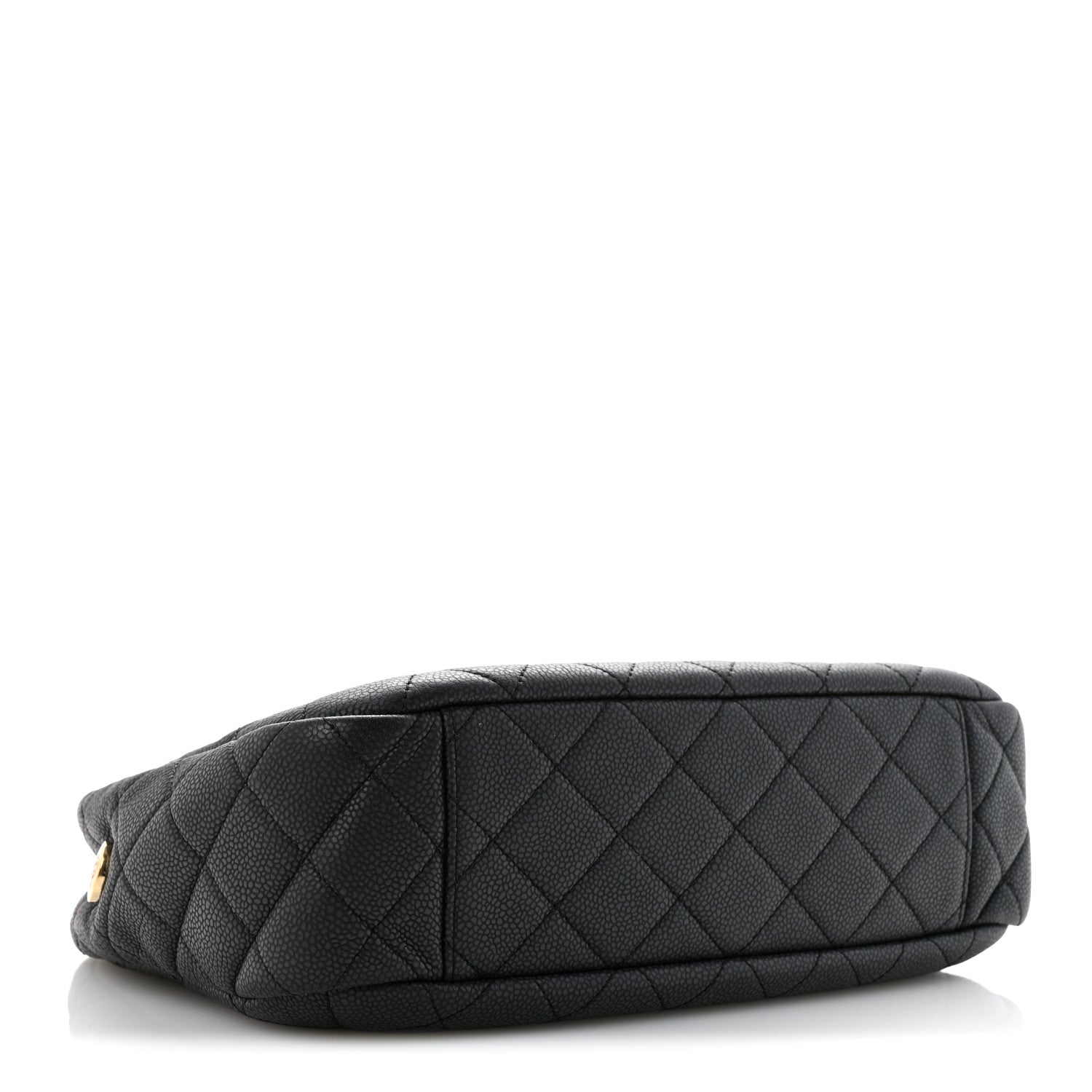 Caviar Quilted Large Coco Tassel Camera Case Black