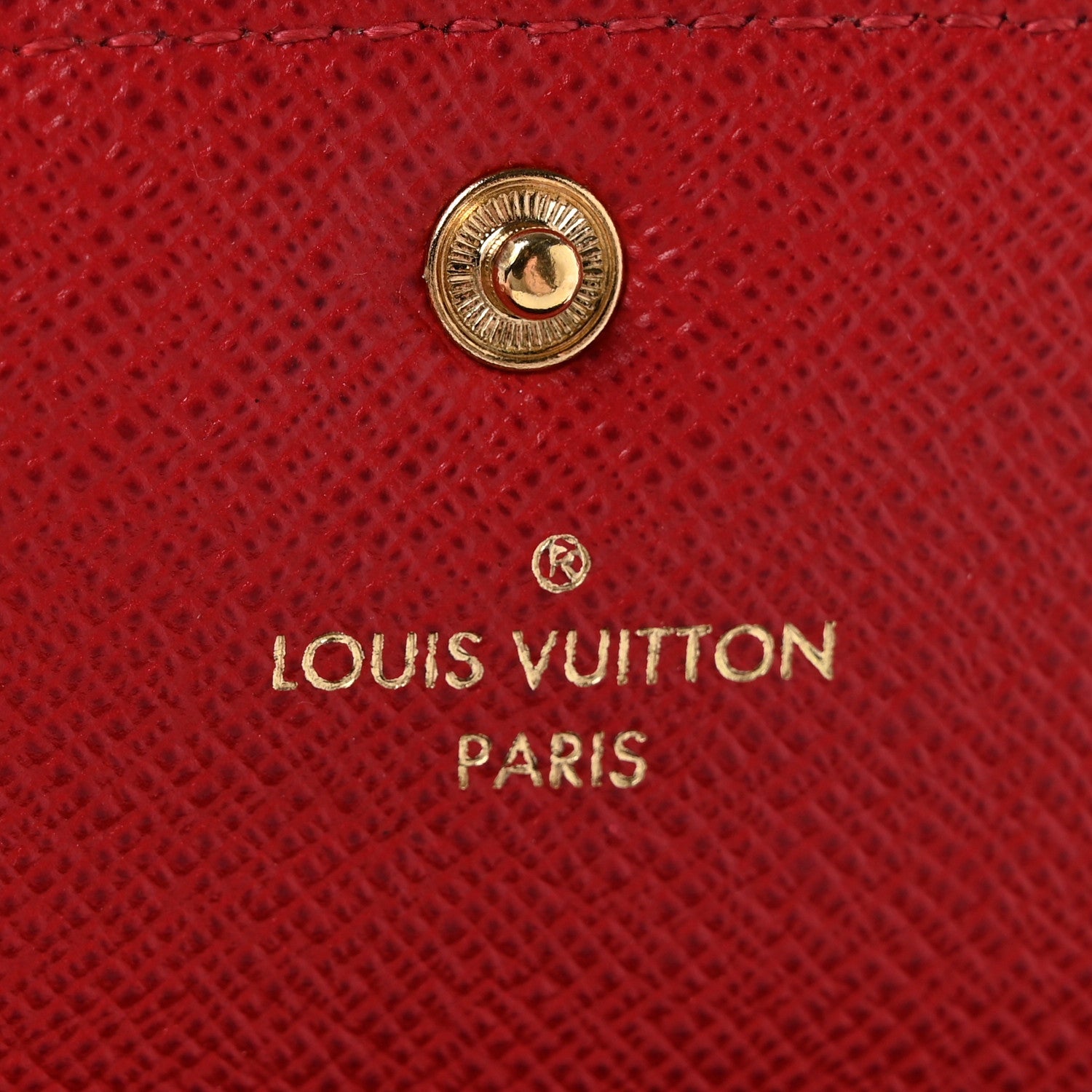 Damier Ebene Emilie Wallet Red