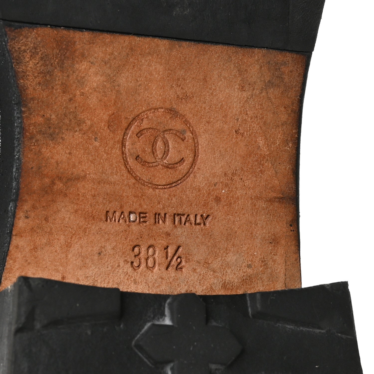 Sheepskin Quilted CC Tall Lace Up Combat Boots 38.5 Black