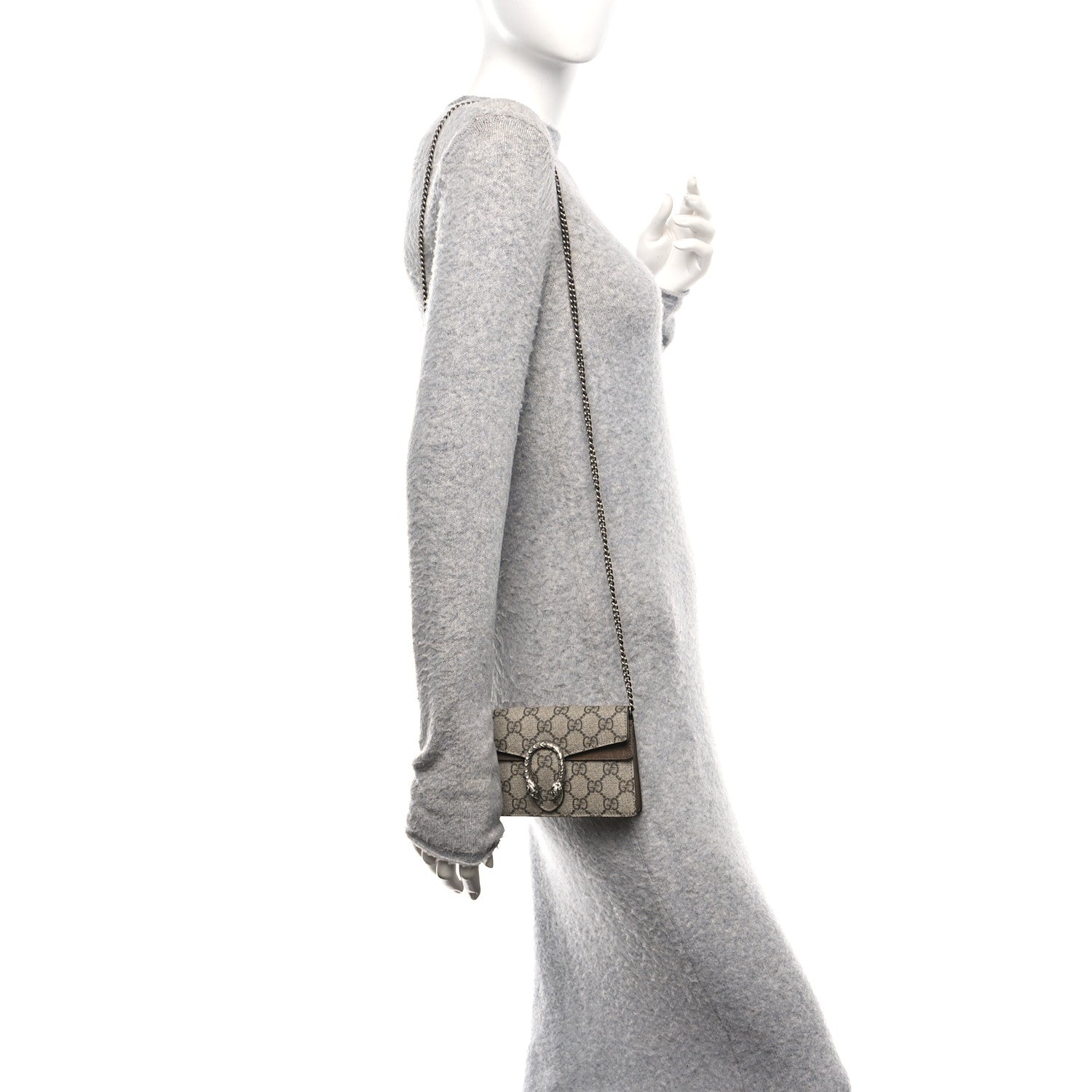 GG Supreme Monogram Super Mini Dionysus Shoulder Bag Taupe
